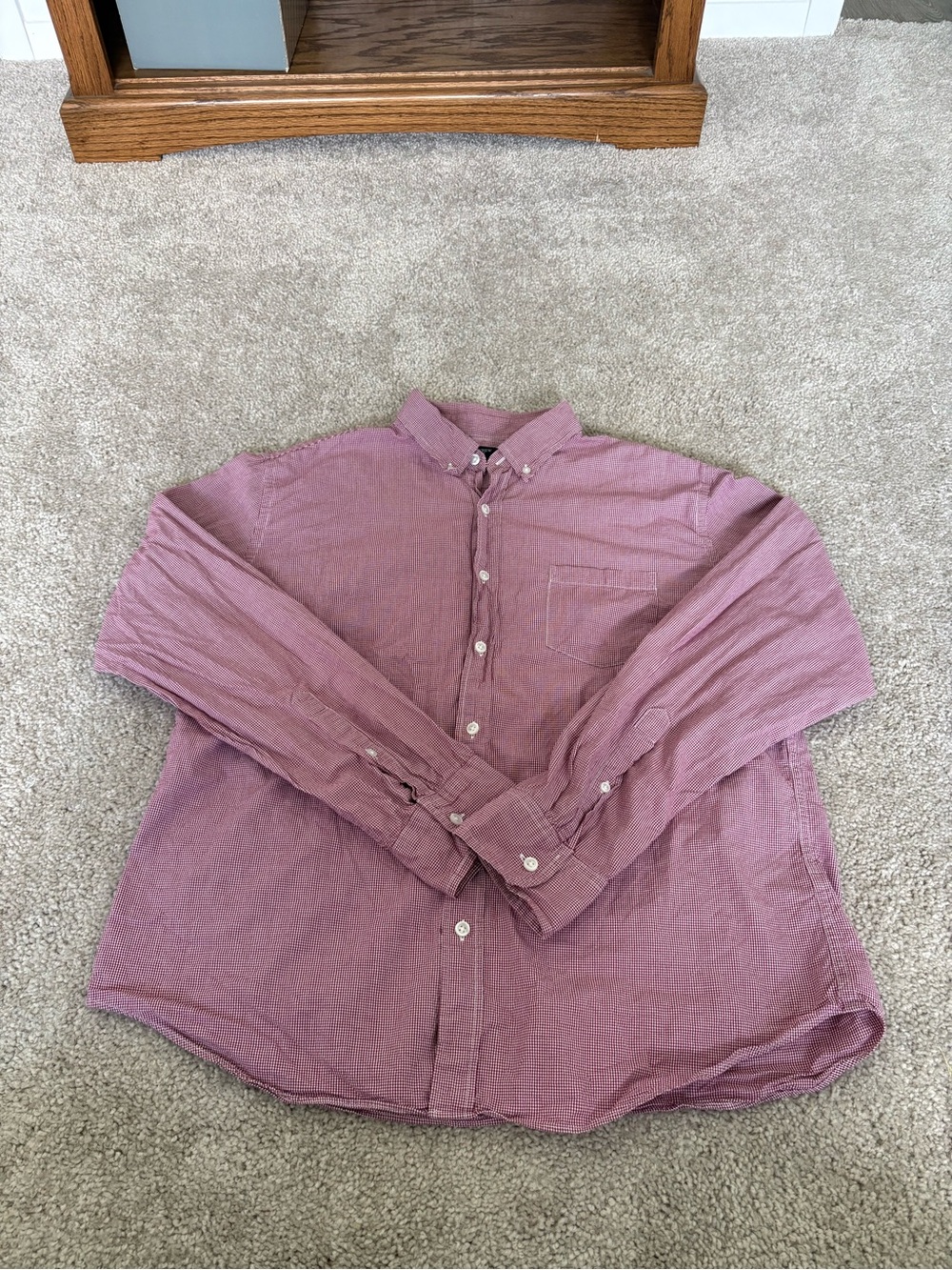 J. Crew Men's Button-Down Shirt in Red Check